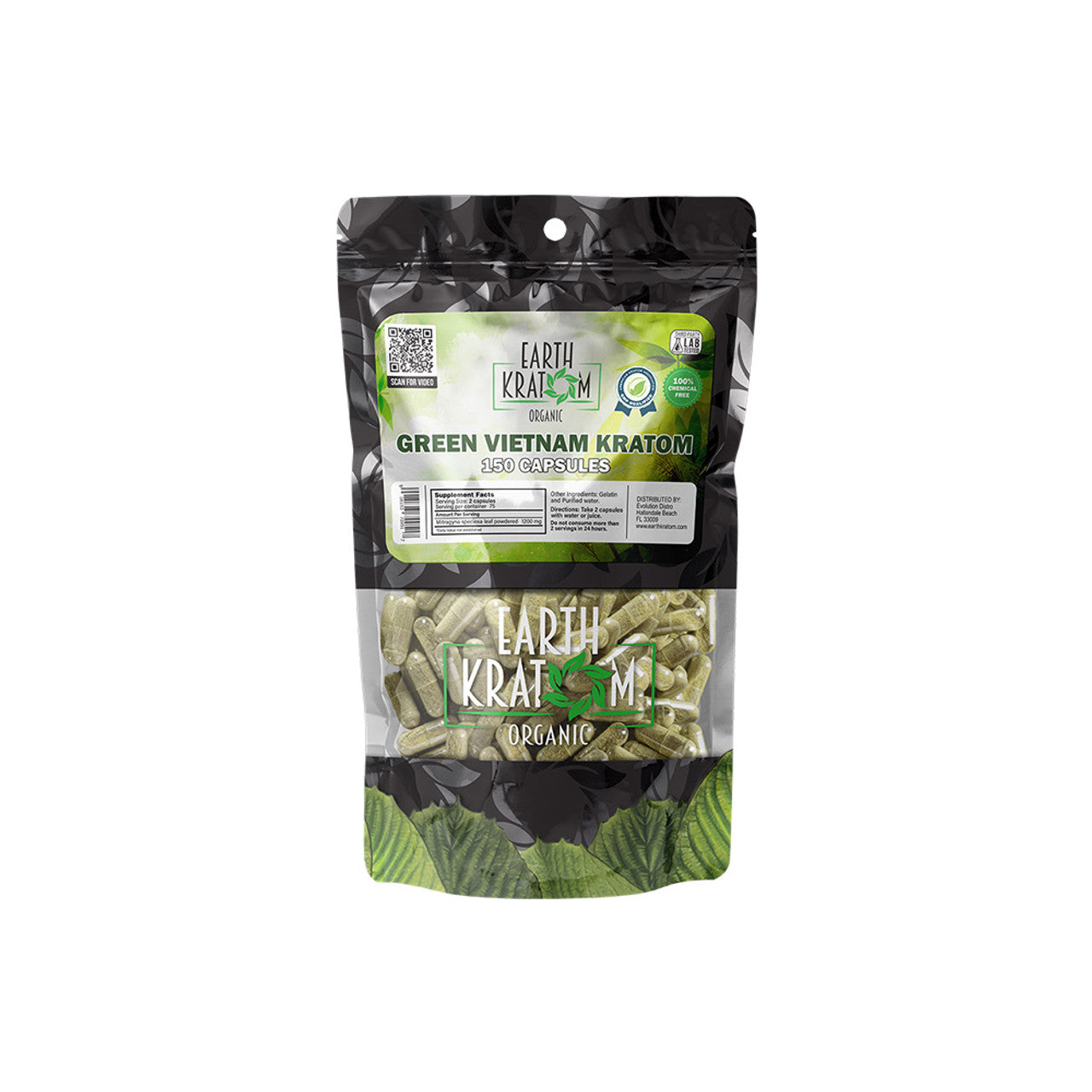 Earth Kratom Organic Premium Kratom Capsules