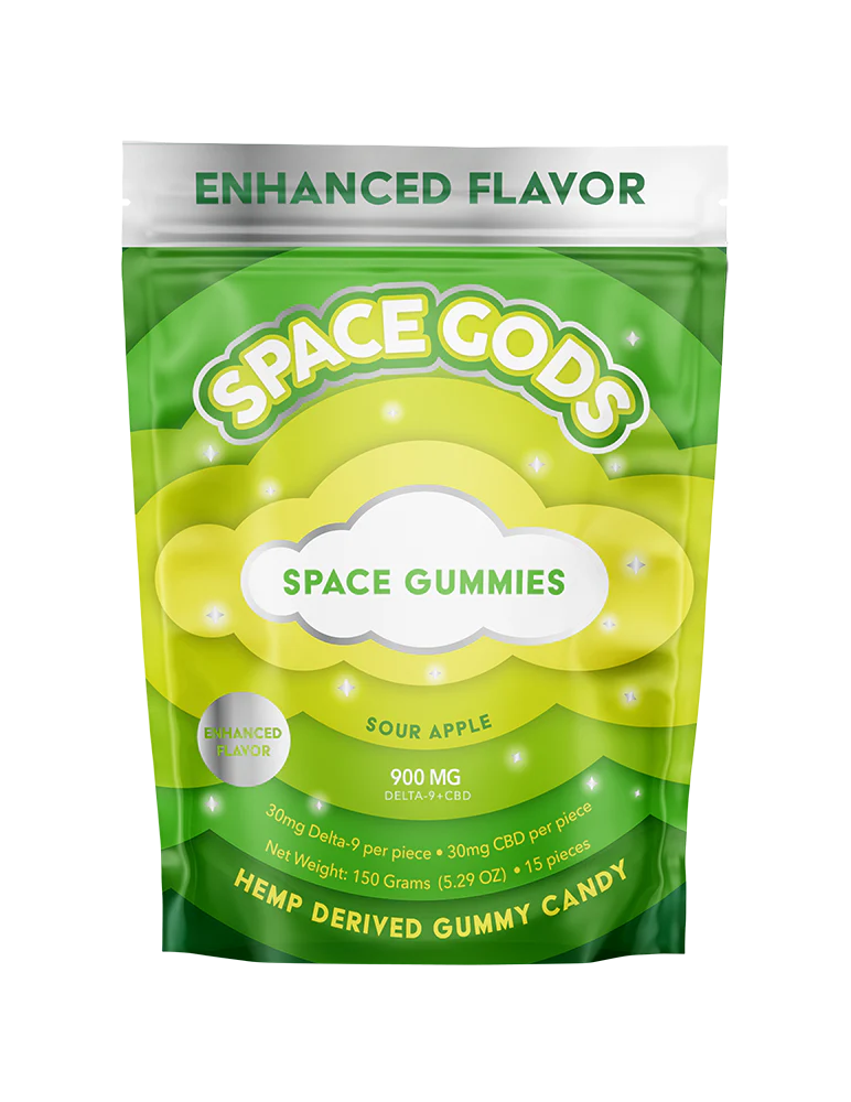 Space Gods 60mg MEGADOSE Gummies - D9 THC / CBD