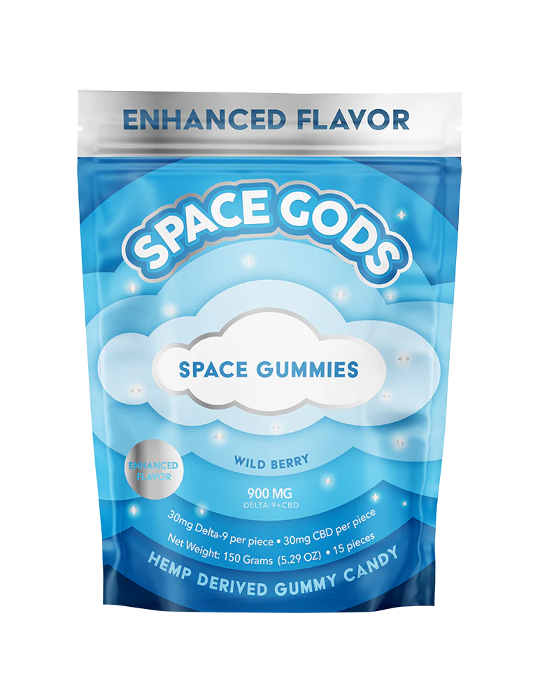Space Gods 60mg MEGADOSE Gummies - D9 THC / CBD