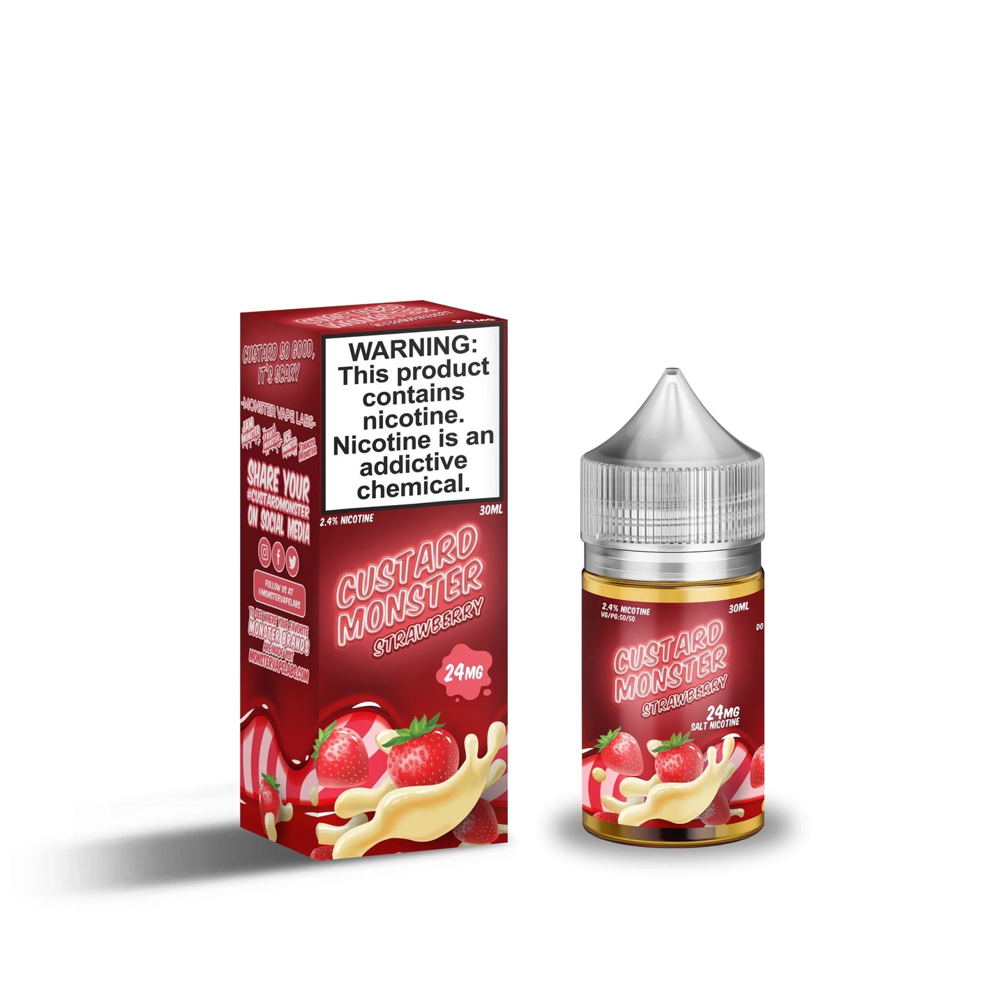 Strawberry – Custard Monster Salt E-Liquid 30ML