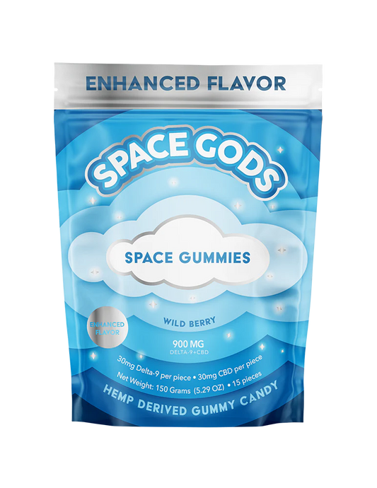 Space Gods 60mg MEGADOSE Gummies - D9 THC / CBD